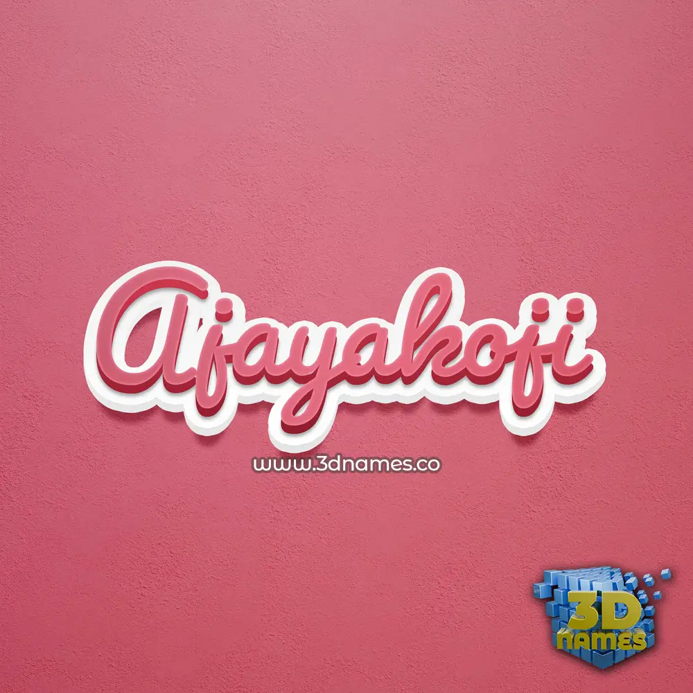 ajayakoji in Red Scribble style - 3D name wallpaper