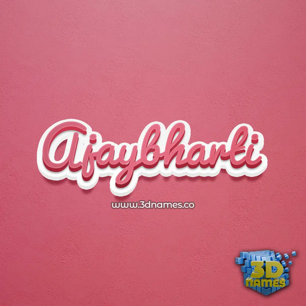 ajaybharti in Red Scribble style - 3D name wallpaper