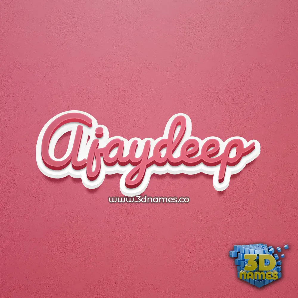 ajaydeep in Red Scribble style - 3D name wallpaper