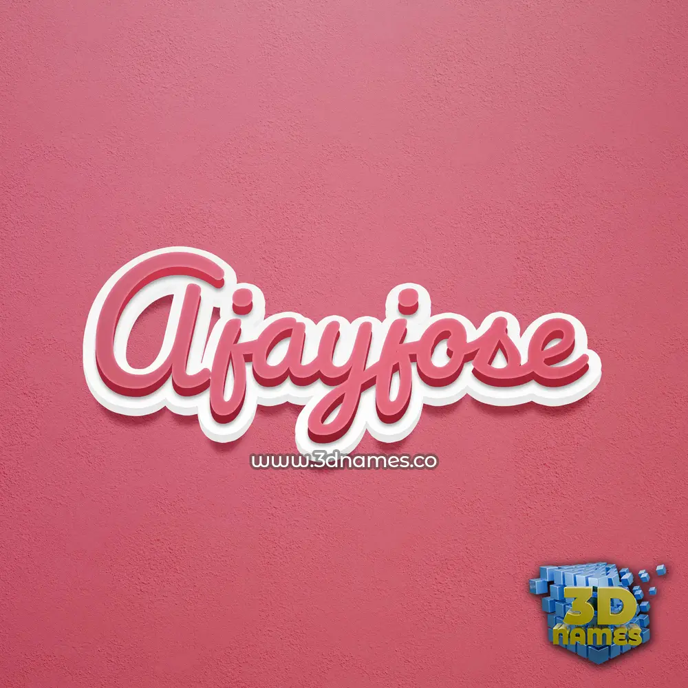 ajayjose in Red Scribble style - 3D name wallpaper