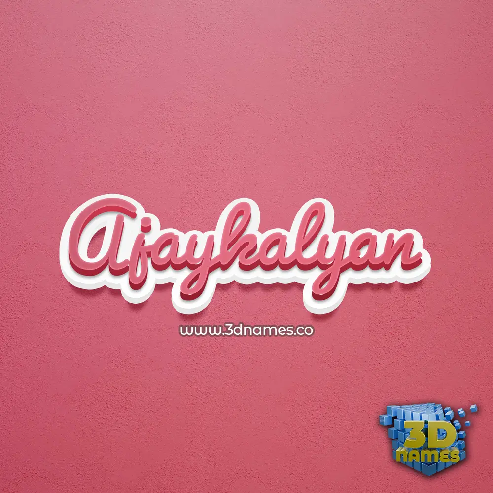 ajaykalyan in Red Scribble style - 3D name wallpaper