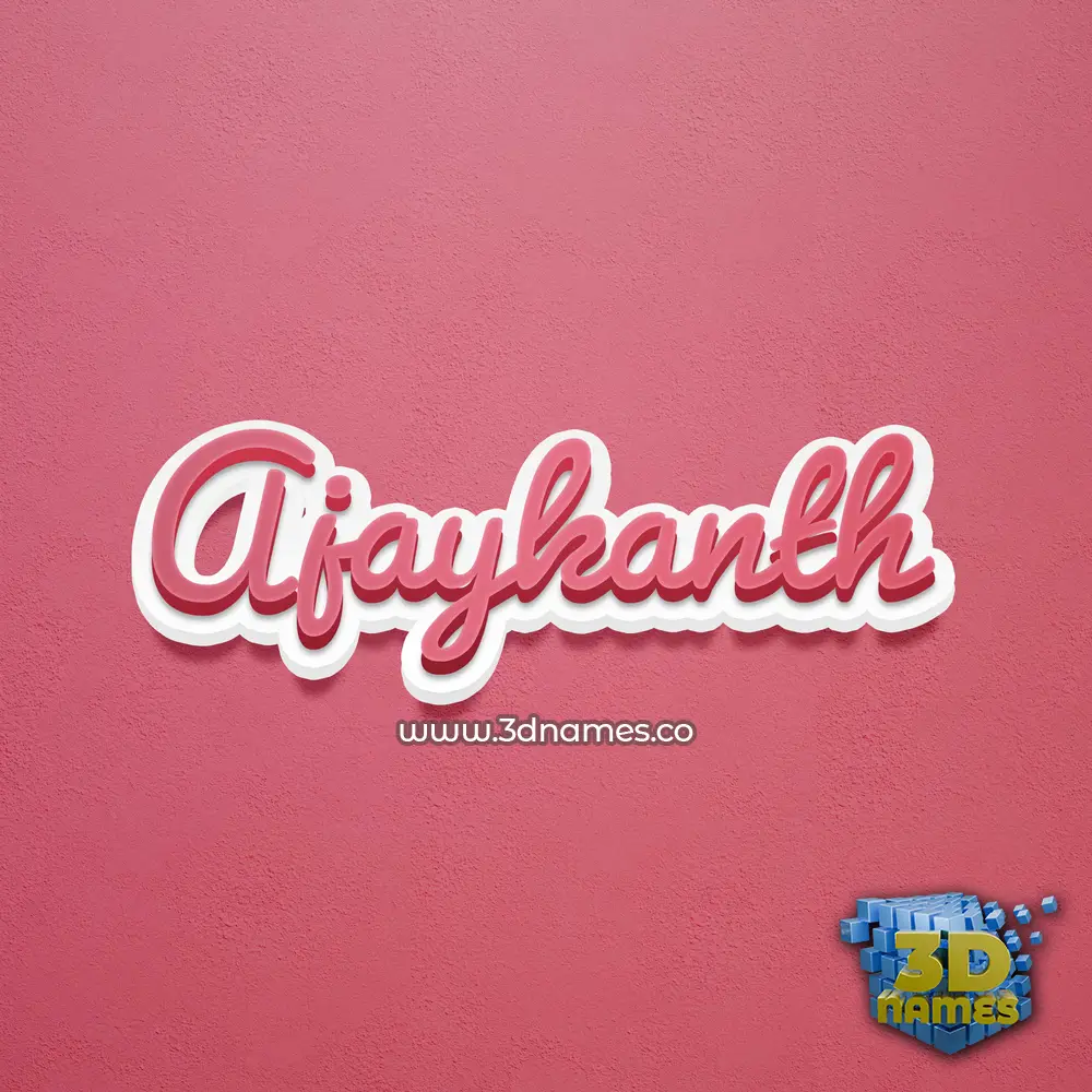 ajaykanth in Red Scribble style - 3D name wallpaper