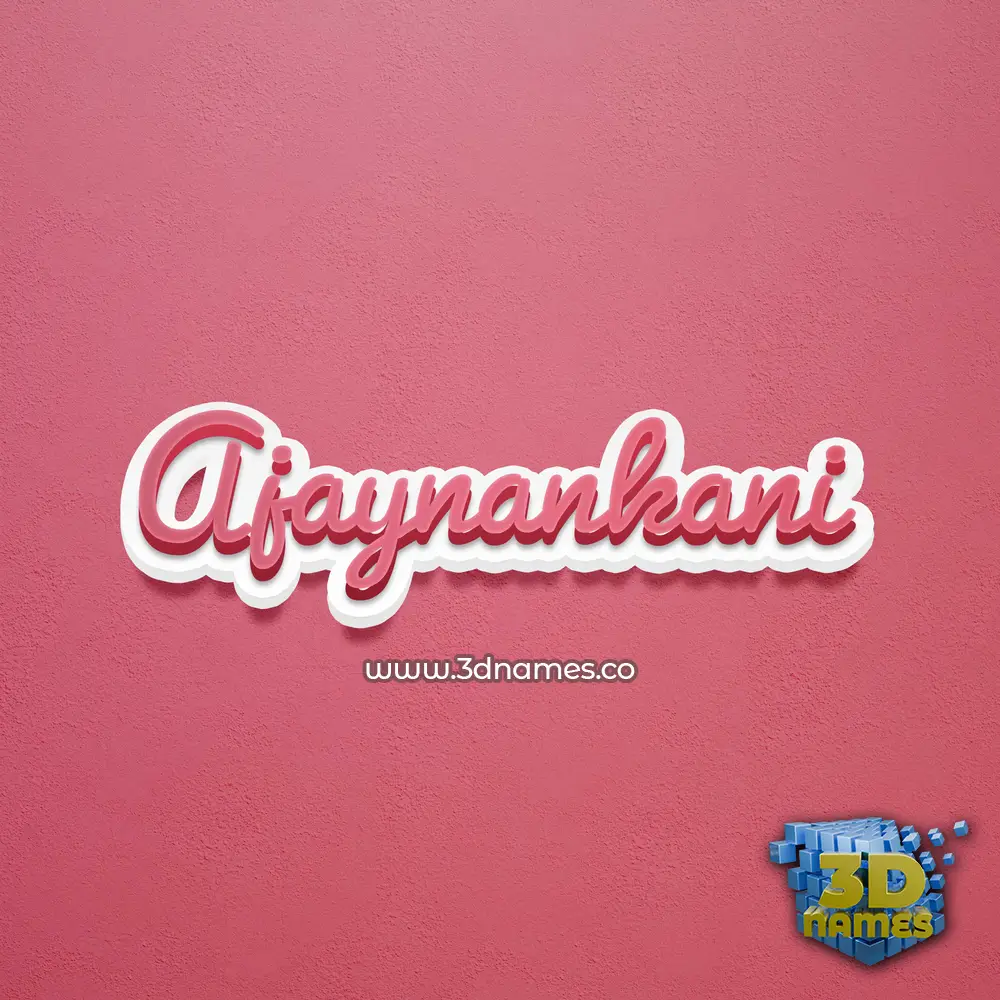 ajaynankani in Red Scribble style - 3D name wallpaper