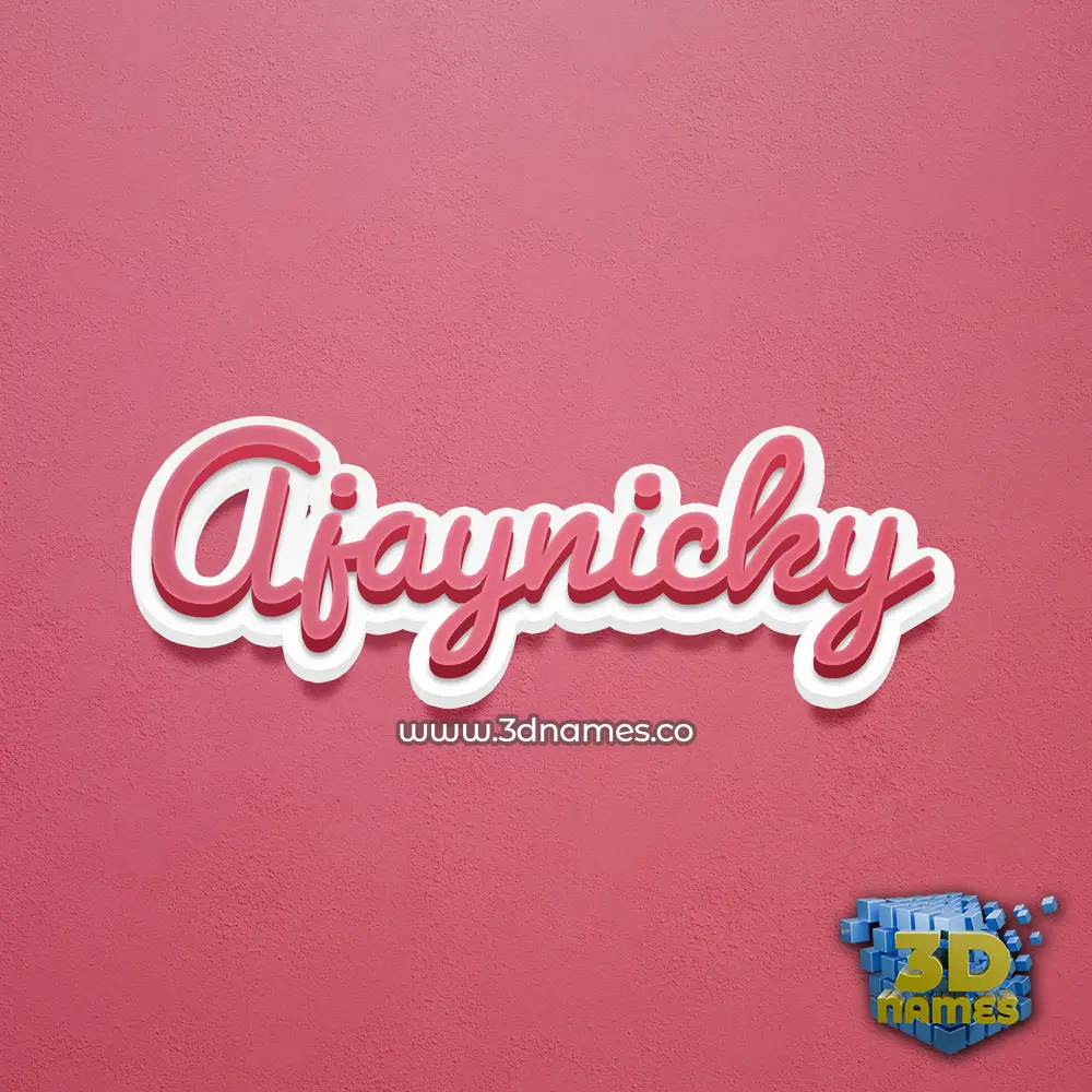 ajaynicky in Red Scribble style - 3D name wallpaper