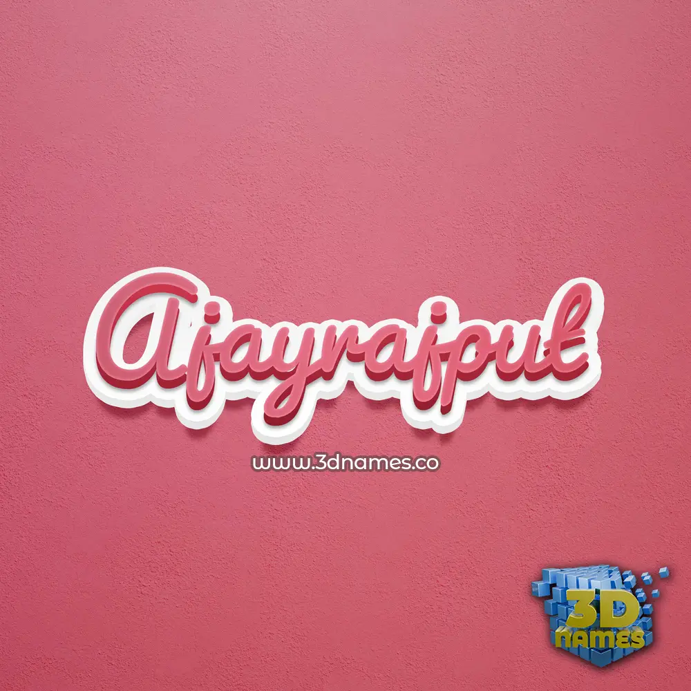 ajayrajput in Red Scribble style - 3D name wallpaper