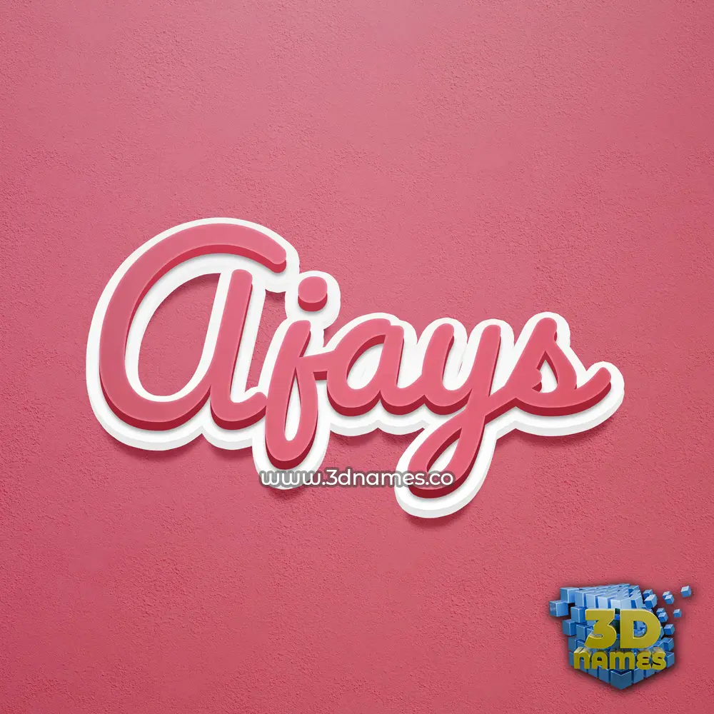 ajays in Red Scribble style - 3D name wallpaper