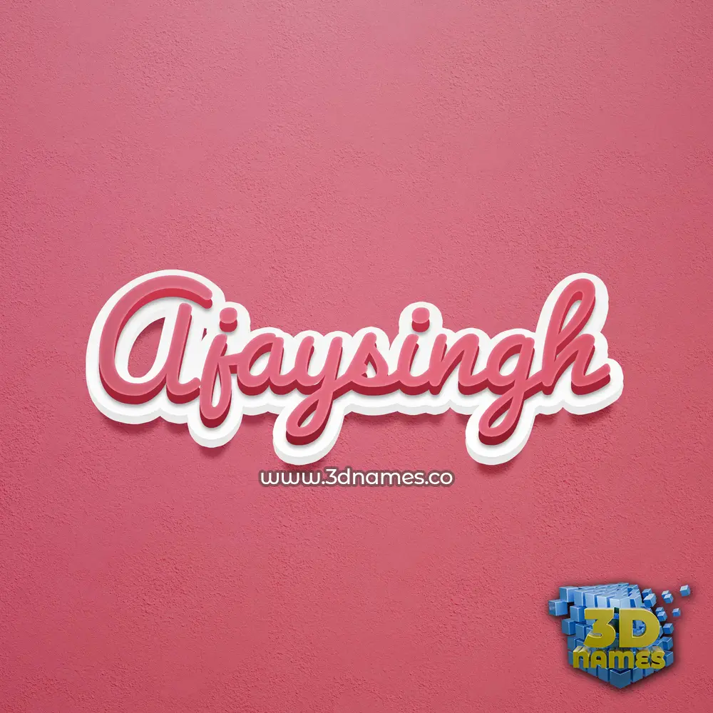 ajaysingh in Red Scribble style - 3D name wallpaper