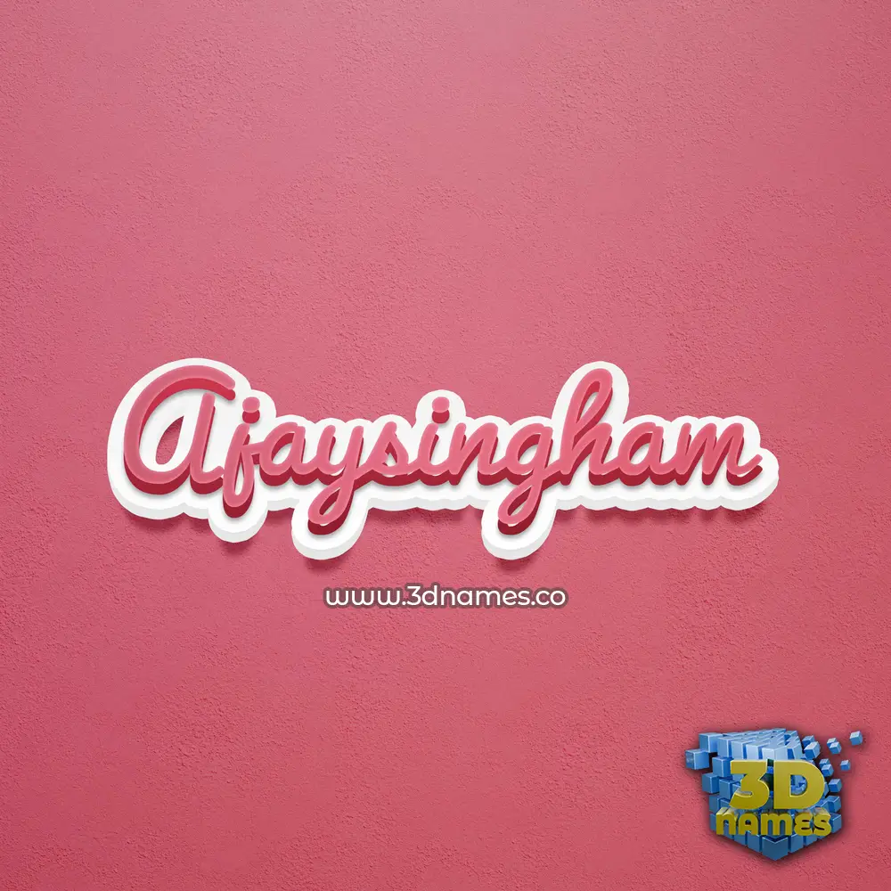 ajaysingham in Red Scribble style - 3D name wallpaper