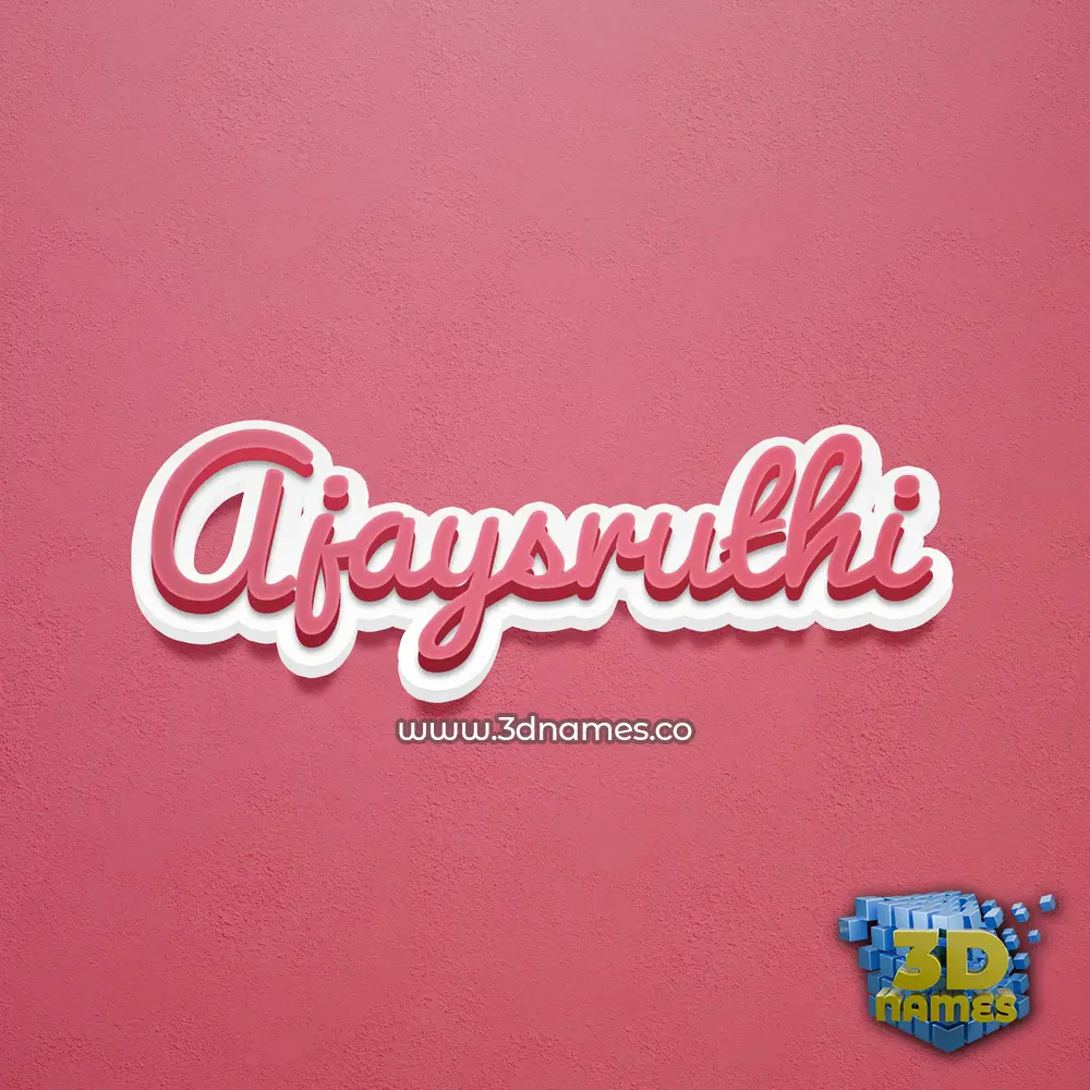 ajaysruthi in Red Scribble style - 3D name wallpaper