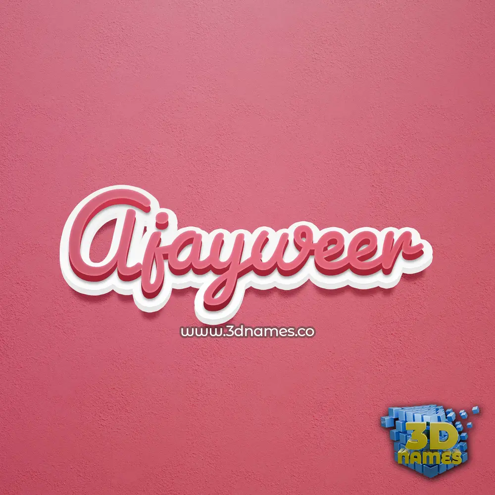 ajayweer in Red Scribble style - 3D name wallpaper