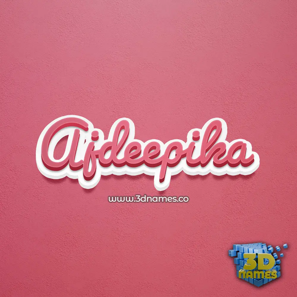 ajdeepika in Red Scribble style - 3D name wallpaper