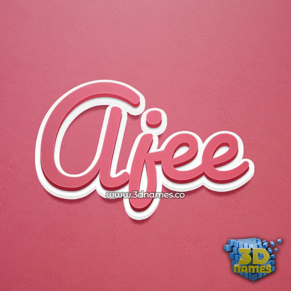 ajee in Red Scribble style - 3D name wallpaper
