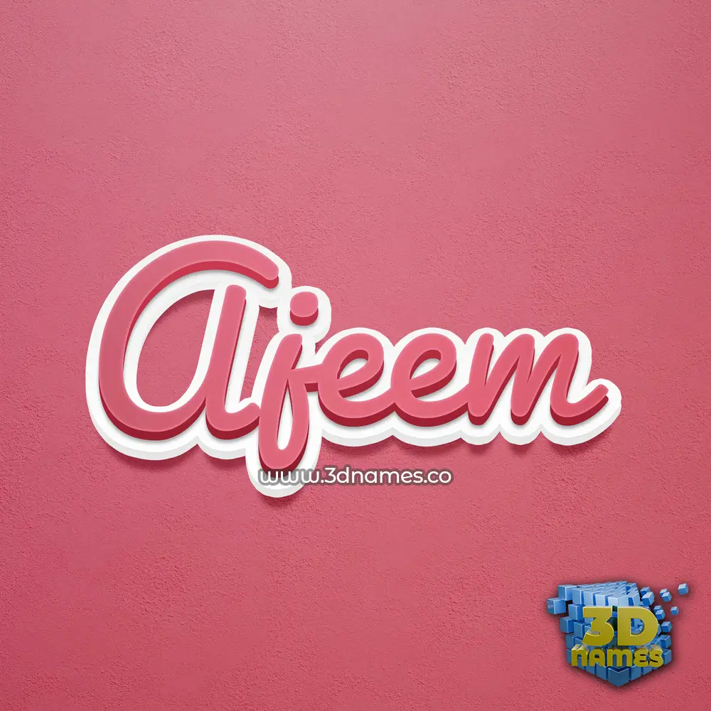 ajeem in Red Scribble style - 3D name wallpaper