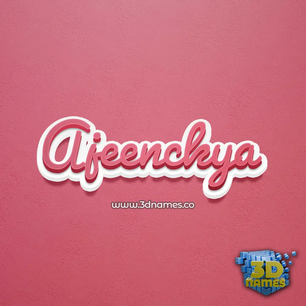 ajeenckya in Red Scribble style - 3D name wallpaper