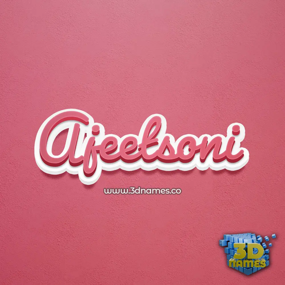 ajeetsoni in Red Scribble style - 3D name wallpaper
