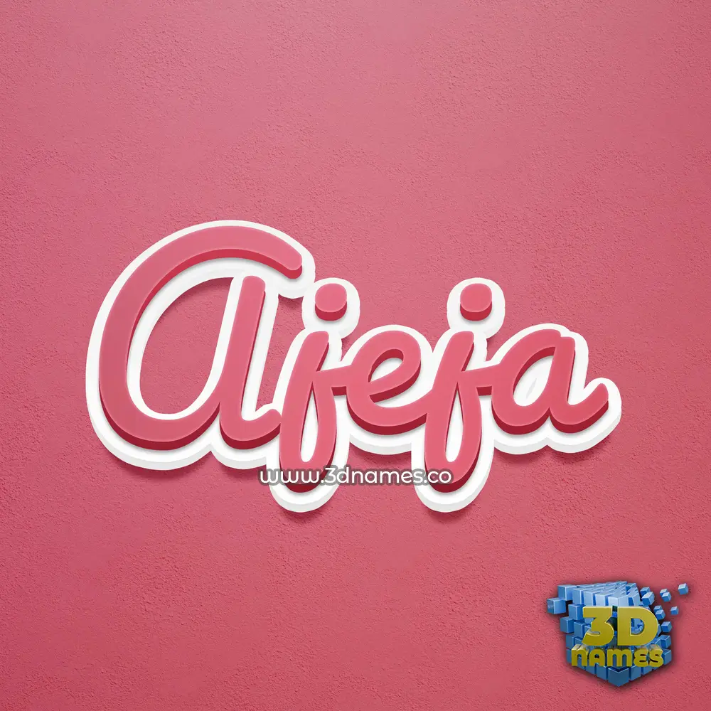 ajeja in Red Scribble style - 3D name wallpaper