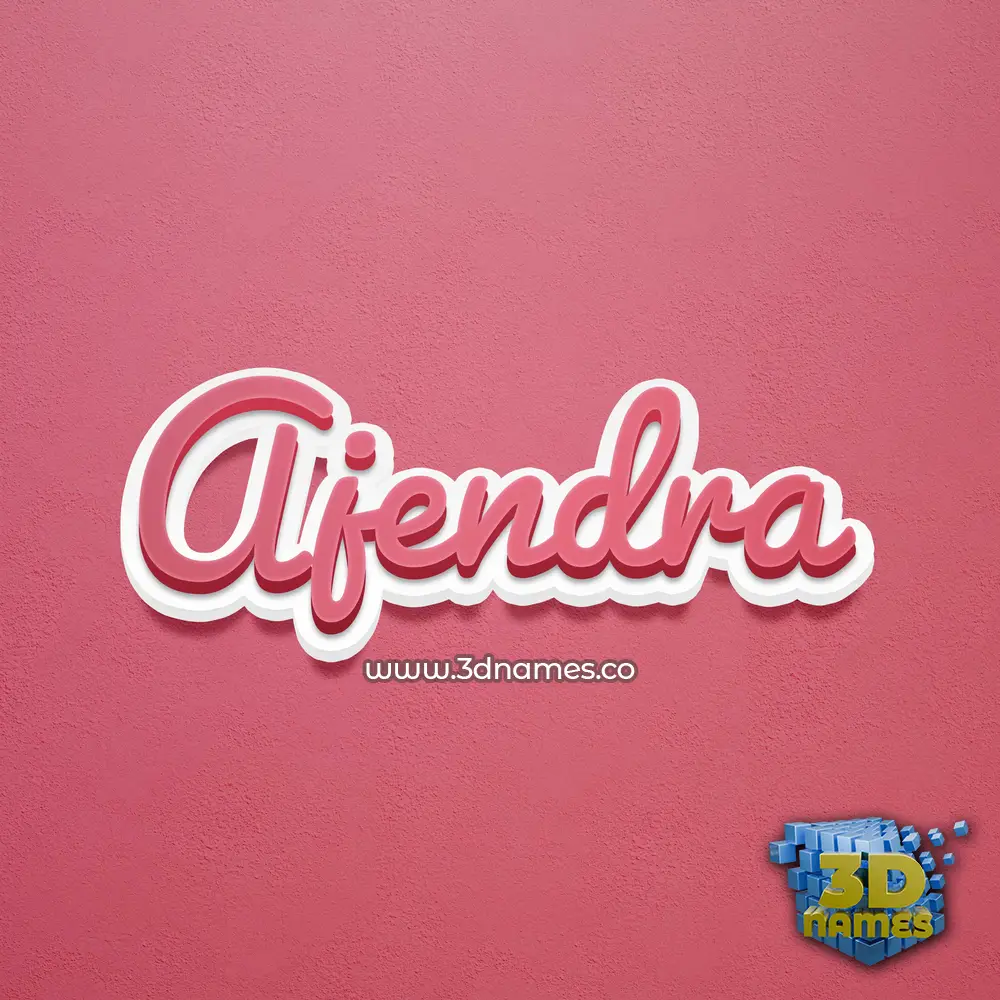 ajendra in Red Scribble style - 3D name wallpaper