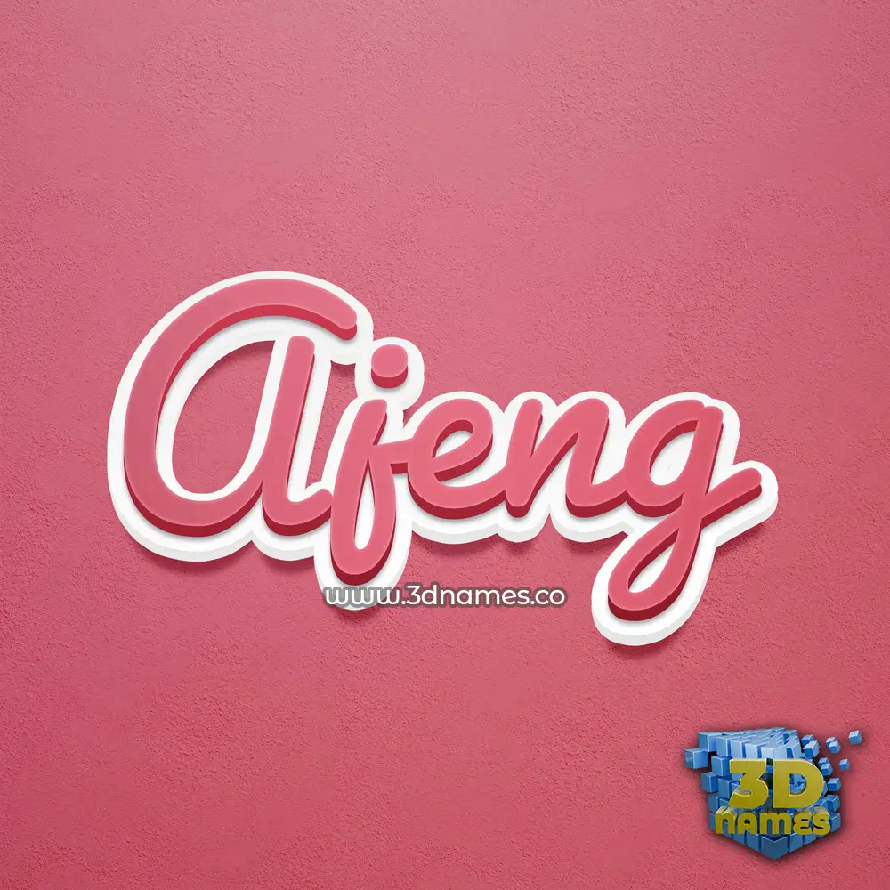 ajeng in Red Scribble style - 3D name wallpaper