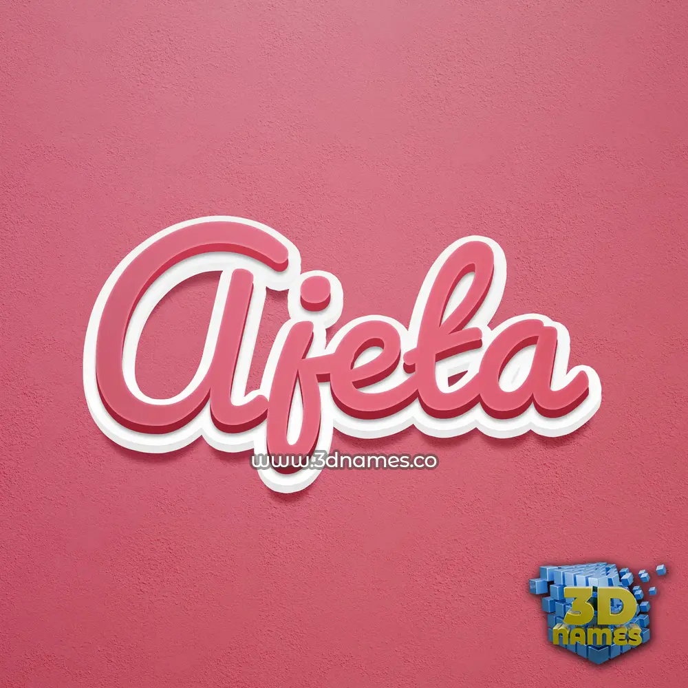 ajeta in Red Scribble style - 3D name wallpaper