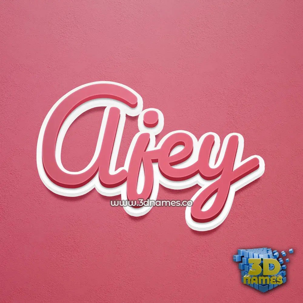 ajey in Red Scribble style - 3D name wallpaper