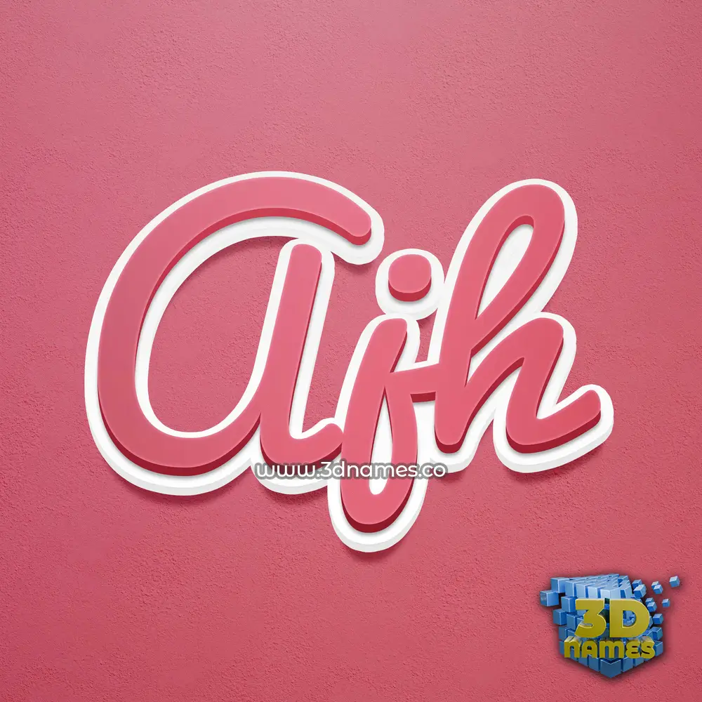ajh in Red Scribble style - 3D name wallpaper