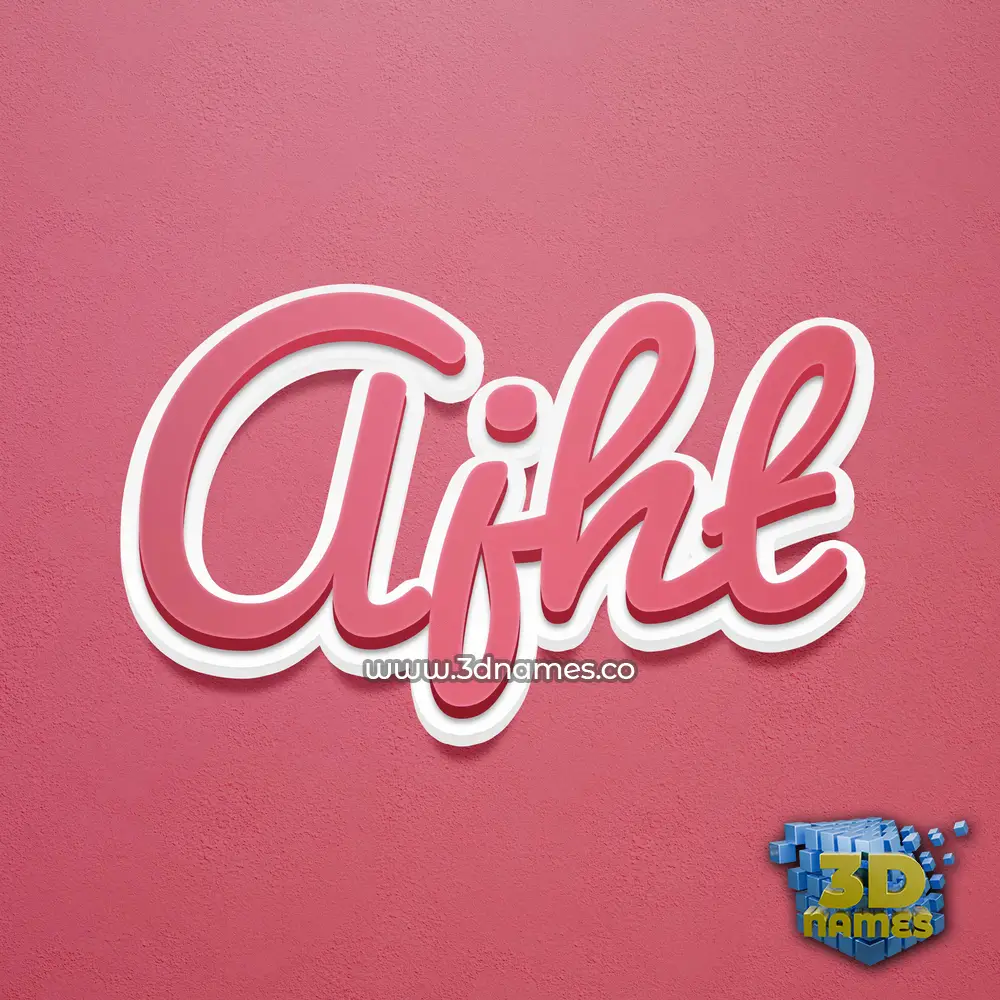 ajht in Red Scribble style - 3D name wallpaper