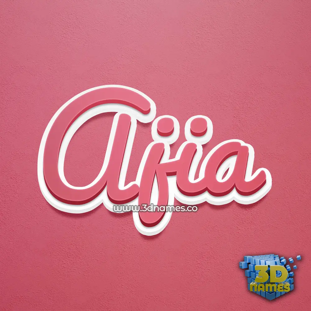 ajia in Red Scribble style - 3D name wallpaper