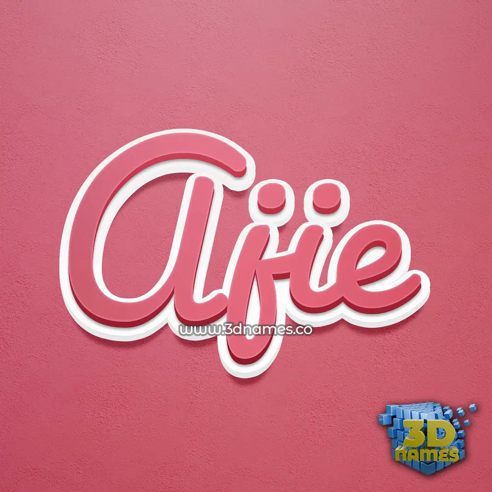 ajie in Red Scribble style - 3D name wallpaper