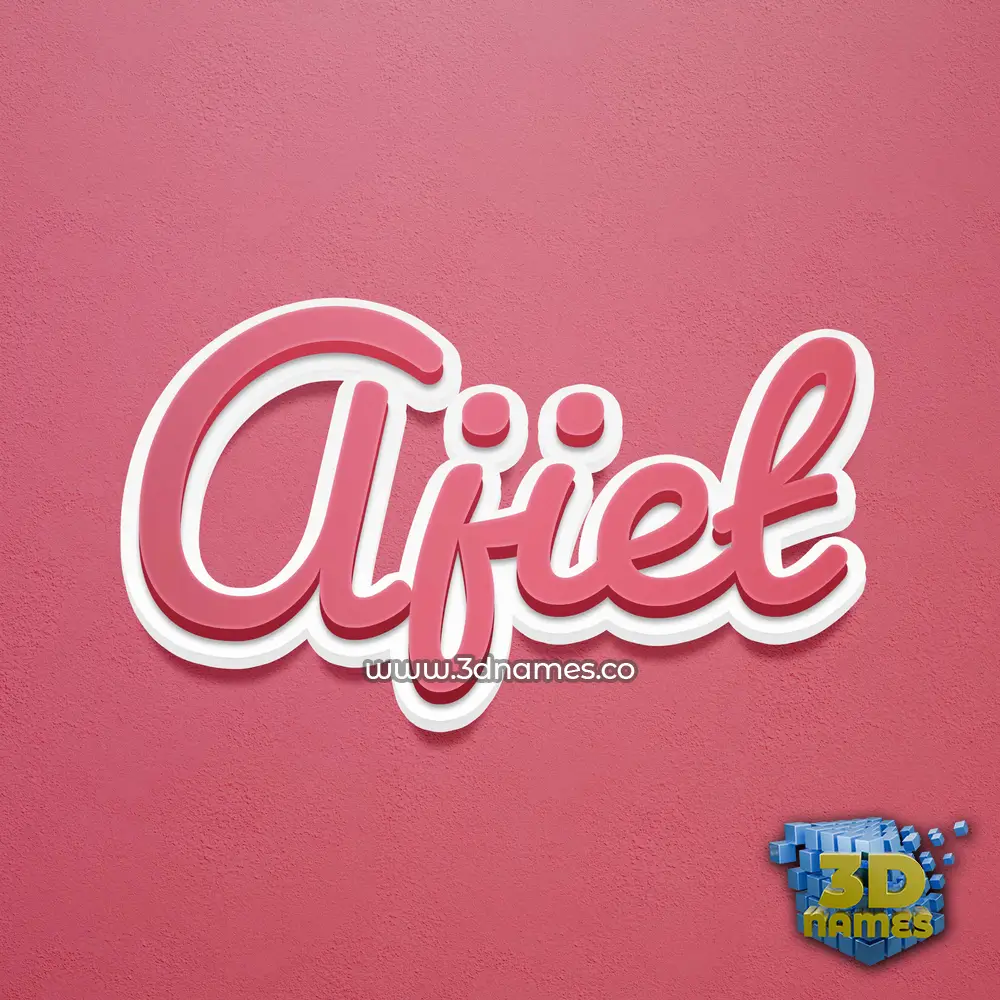 ajiet in Red Scribble style - 3D name wallpaper