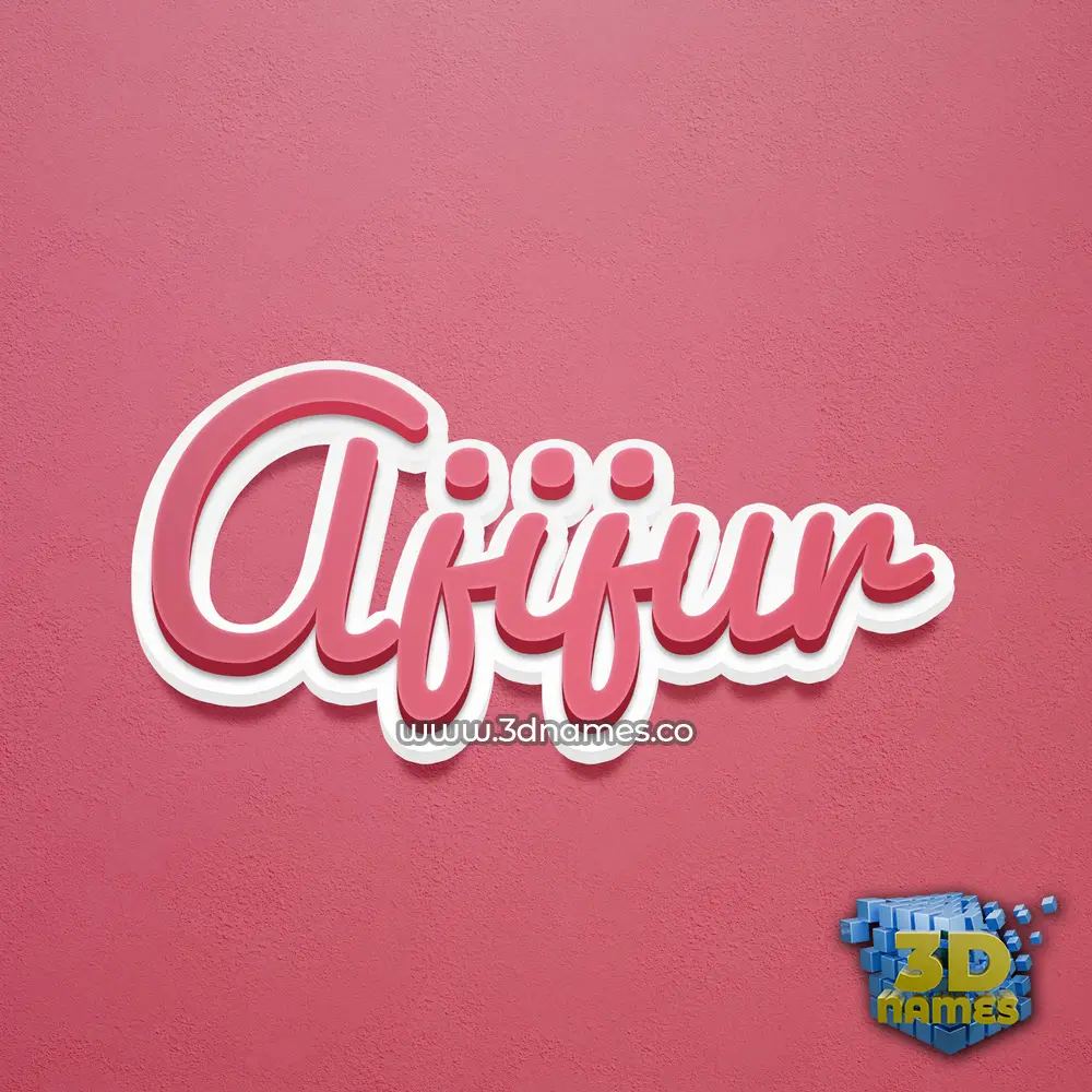 ajijur in Red Scribble style - 3D name wallpaper