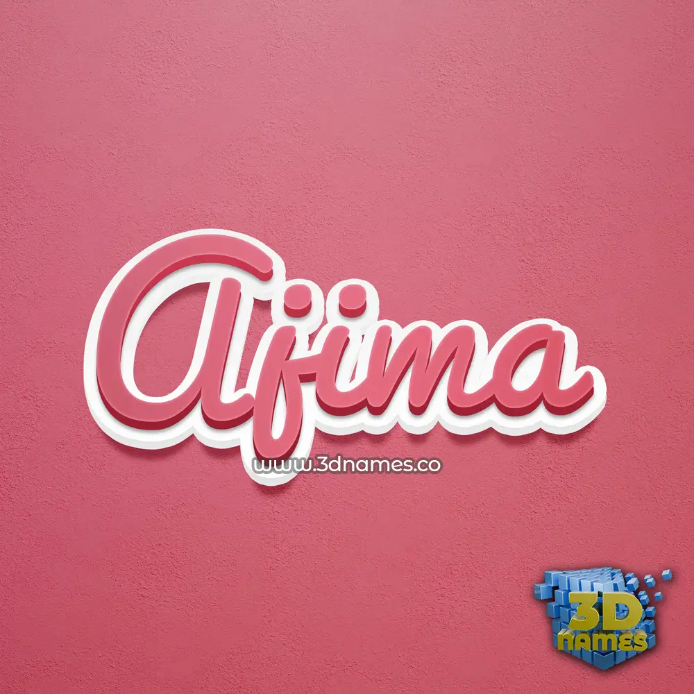 ajima in Red Scribble style - 3D name wallpaper