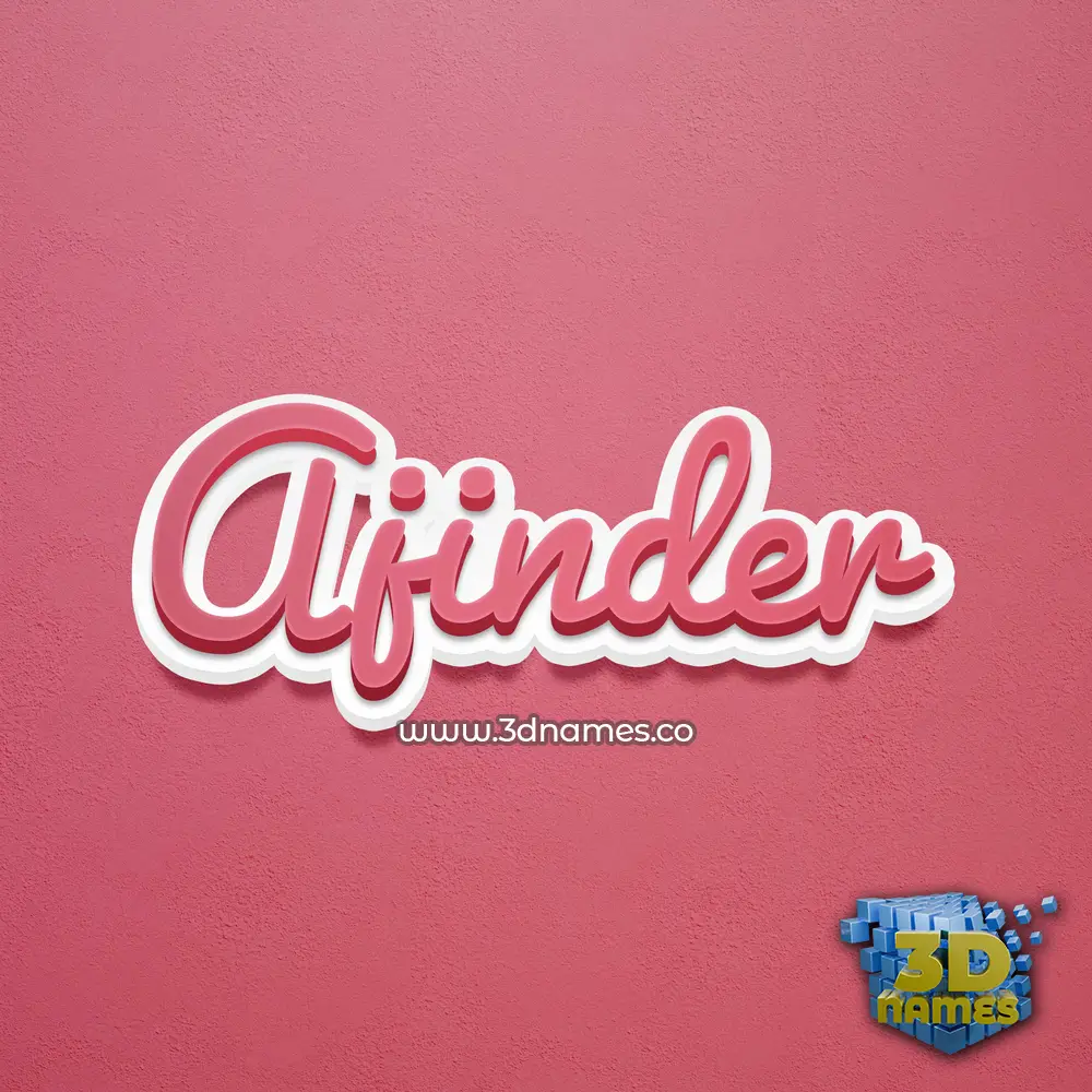 ajinder in Red Scribble style - 3D name wallpaper