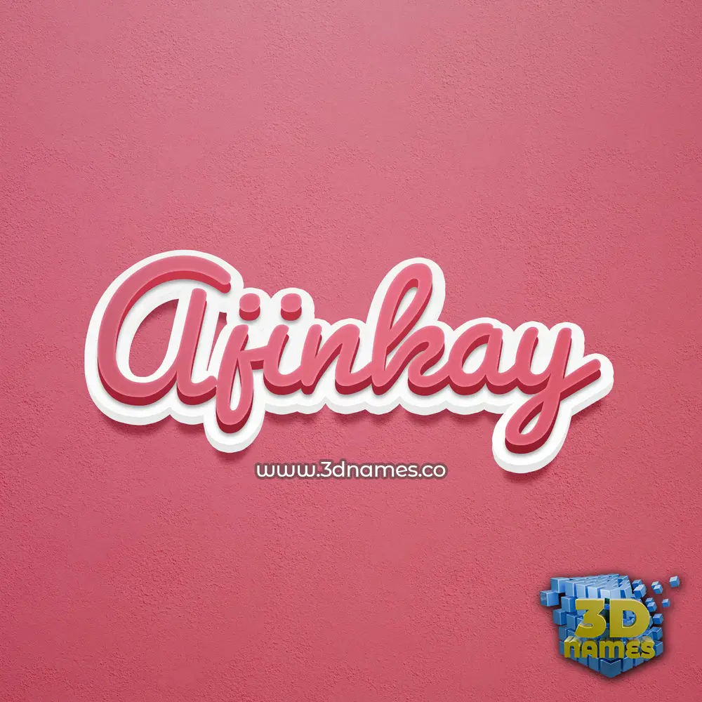 ajinkay in Red Scribble style - 3D name wallpaper