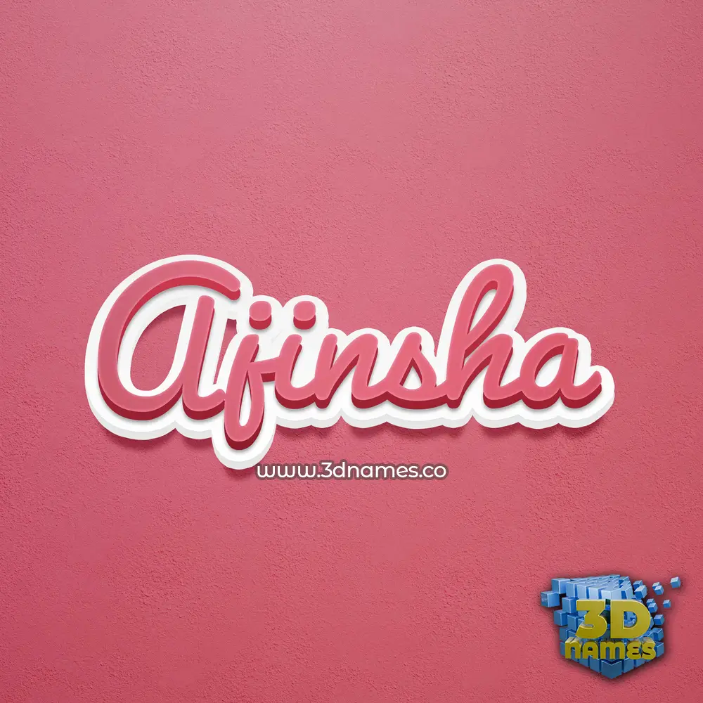 ajinsha in Red Scribble style - 3D name wallpaper