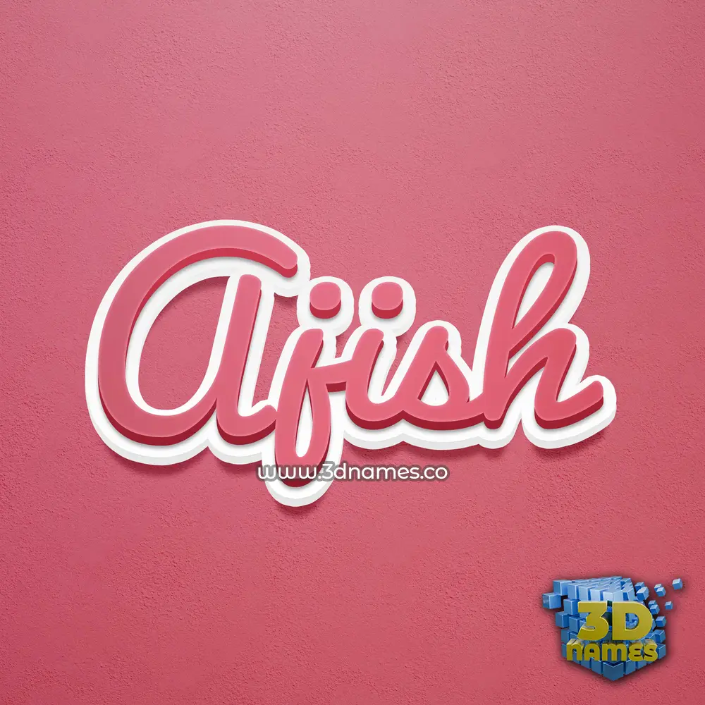 ajish in Red Scribble style - 3D name wallpaper