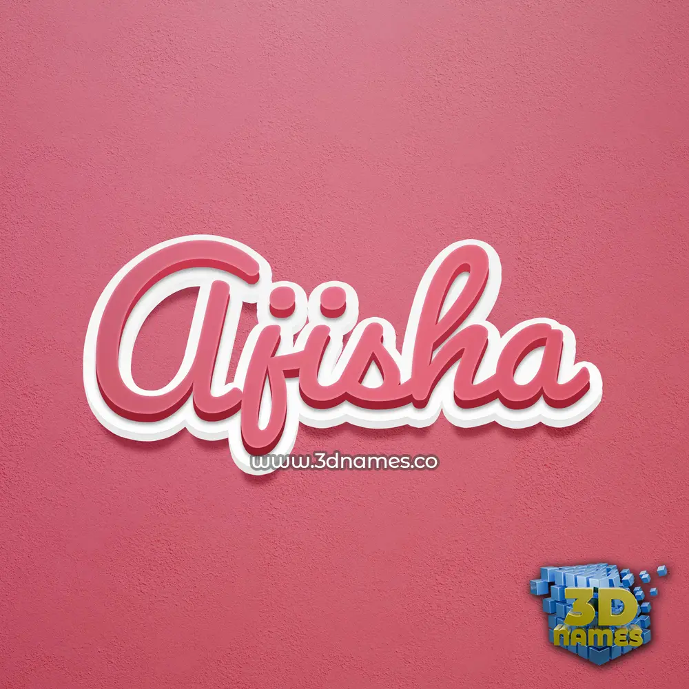 ajisha in Red Scribble style - 3D name wallpaper