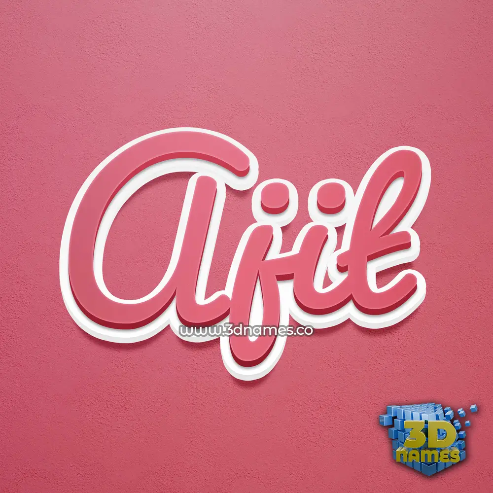 ajit in Red Scribble style - 3D name wallpaper