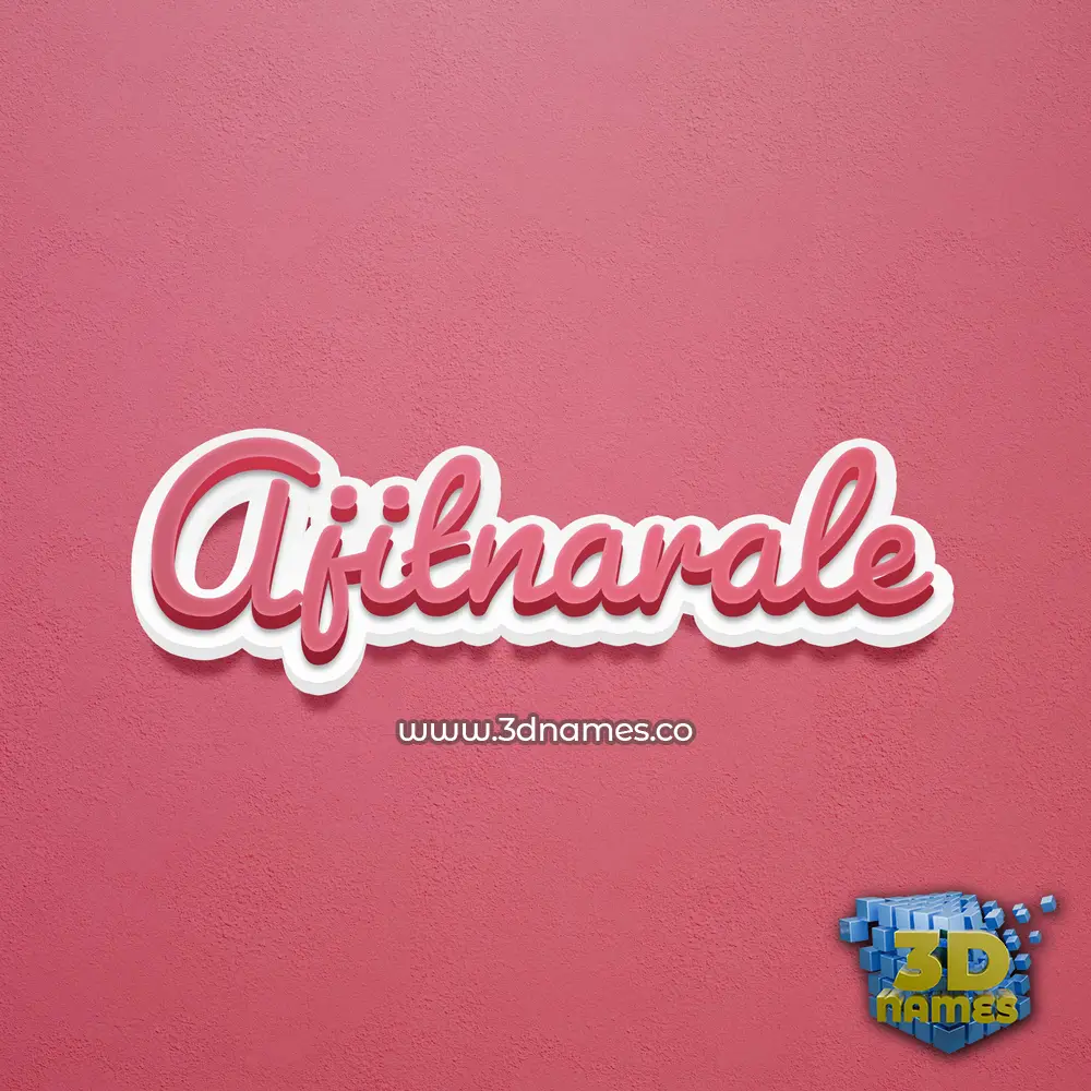 ajitnarale in Red Scribble style - 3D name wallpaper