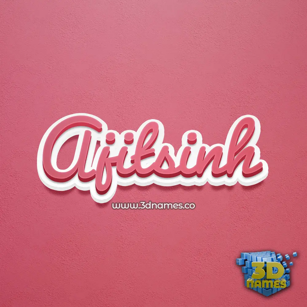 ajitsinh in Red Scribble style - 3D name wallpaper
