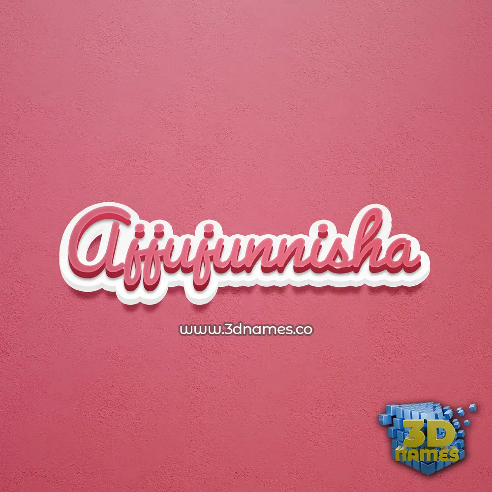 ajjujunnisha in Red Scribble style - 3D name wallpaper