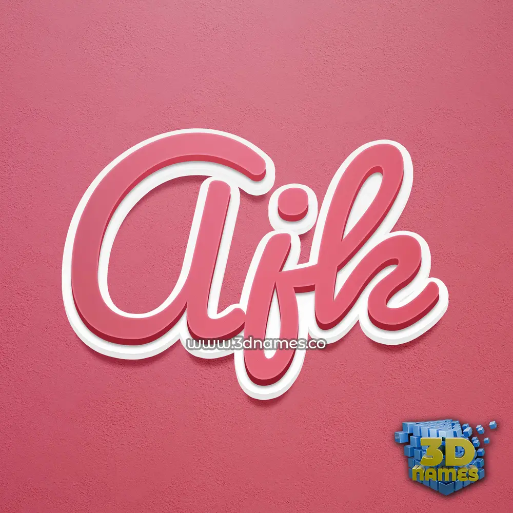 ajk in Red Scribble style - 3D name wallpaper