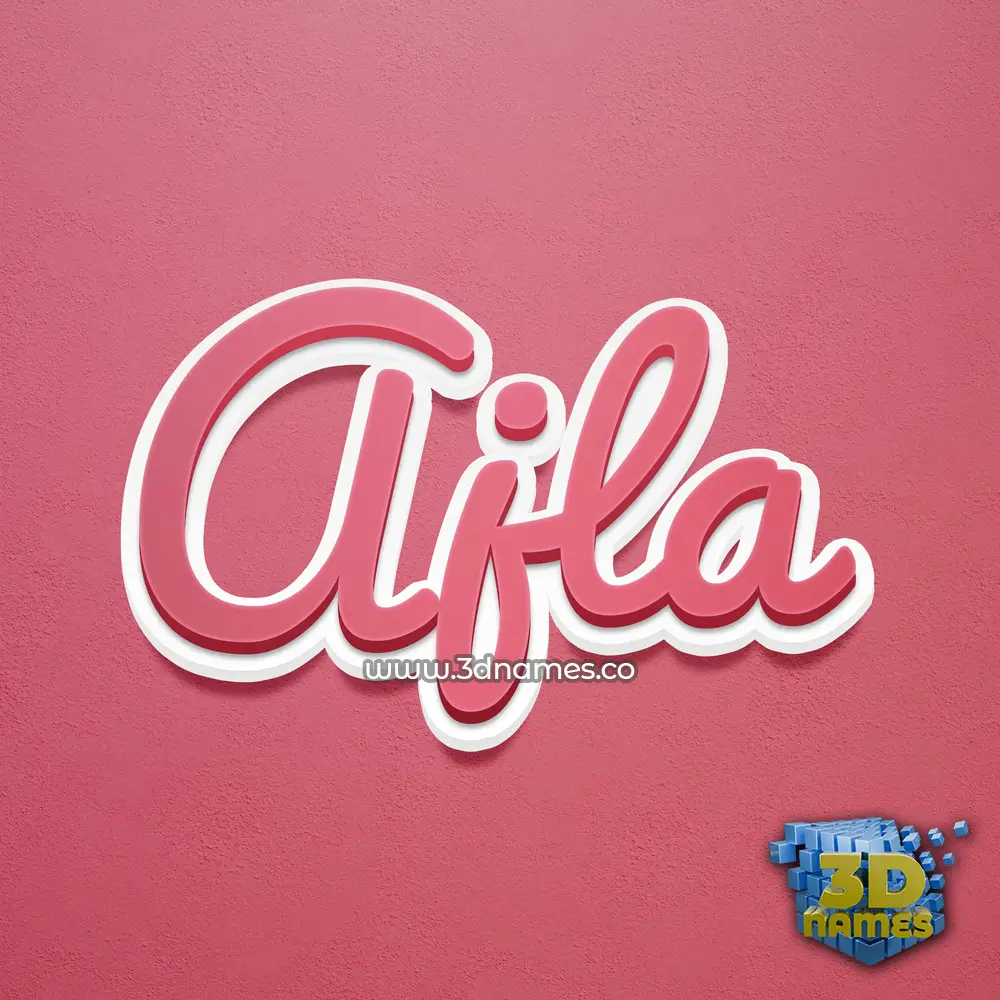 ajla in Red Scribble style - 3D name wallpaper