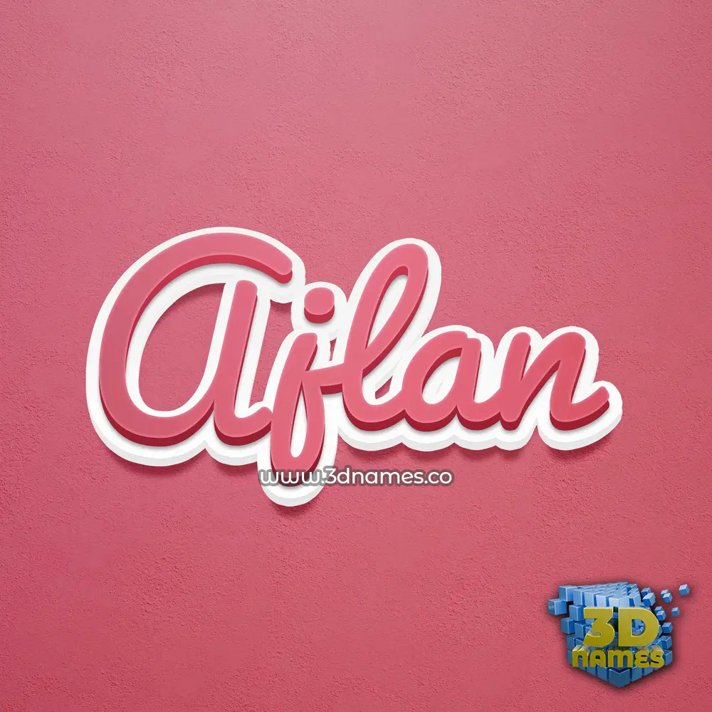 ajlan in Red Scribble style - 3D name wallpaper