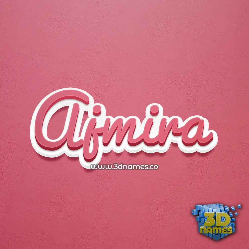ajmira in Red Scribble style - 3D name wallpaper