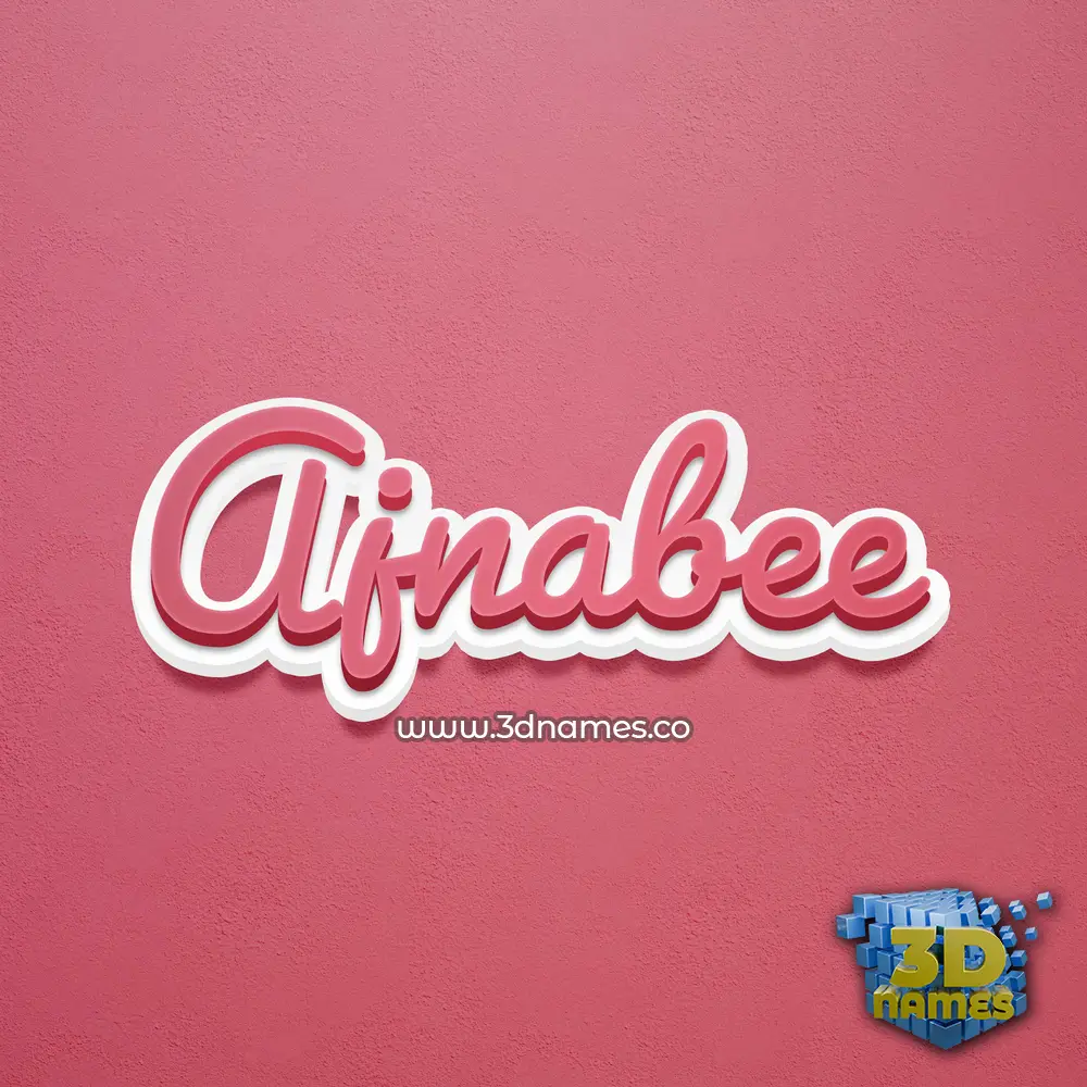 ajnabee in Red Scribble style - 3D name wallpaper