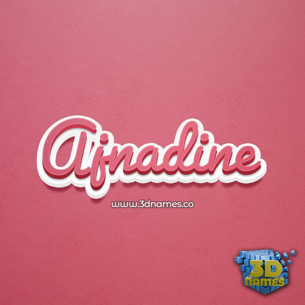 ajnadine in Red Scribble style - 3D name wallpaper