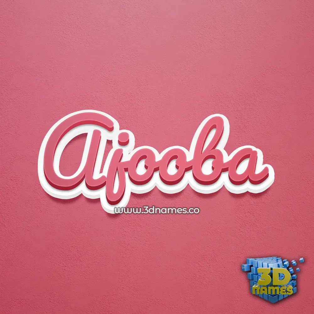 ajooba in Red Scribble style - 3D name wallpaper