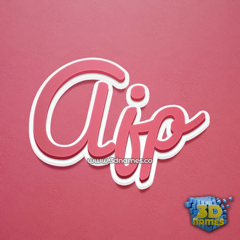 ajp in Red Scribble style - 3D name wallpaper