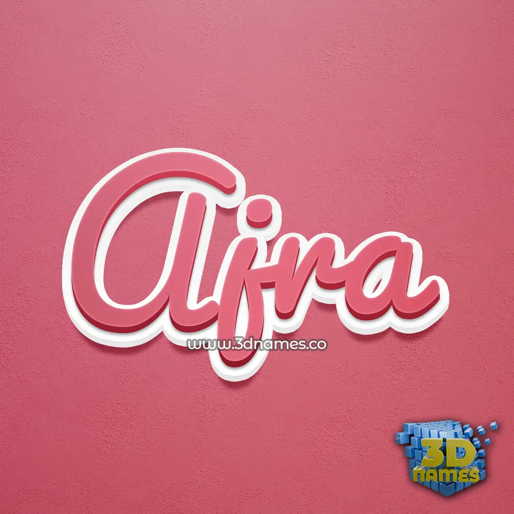 ajra in Red Scribble style - 3D name wallpaper