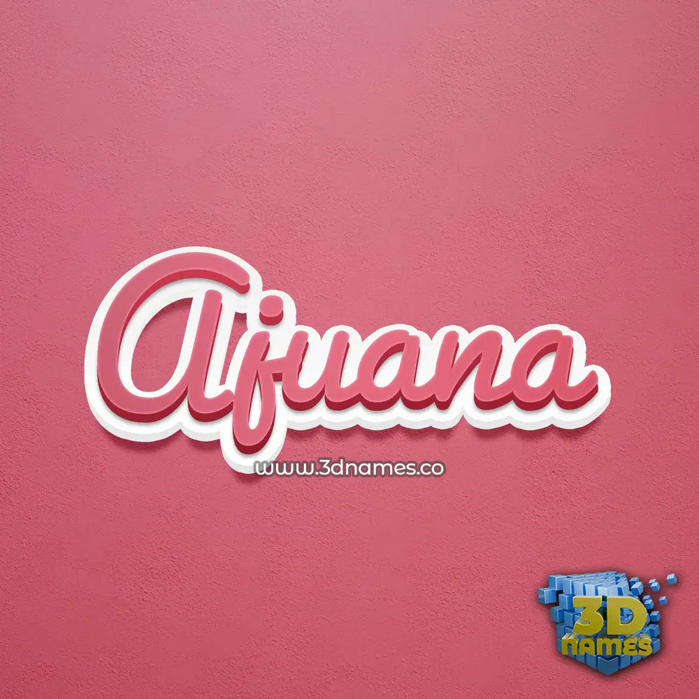 ajuana in Red Scribble style - 3D name wallpaper